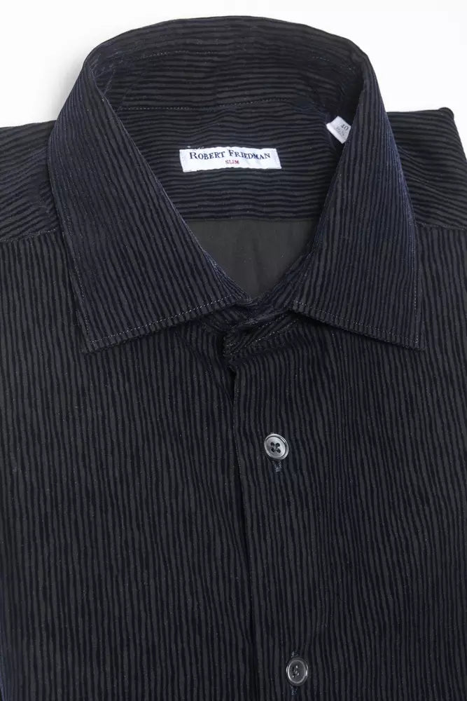 Black Cotton Men Shirt - ventzia