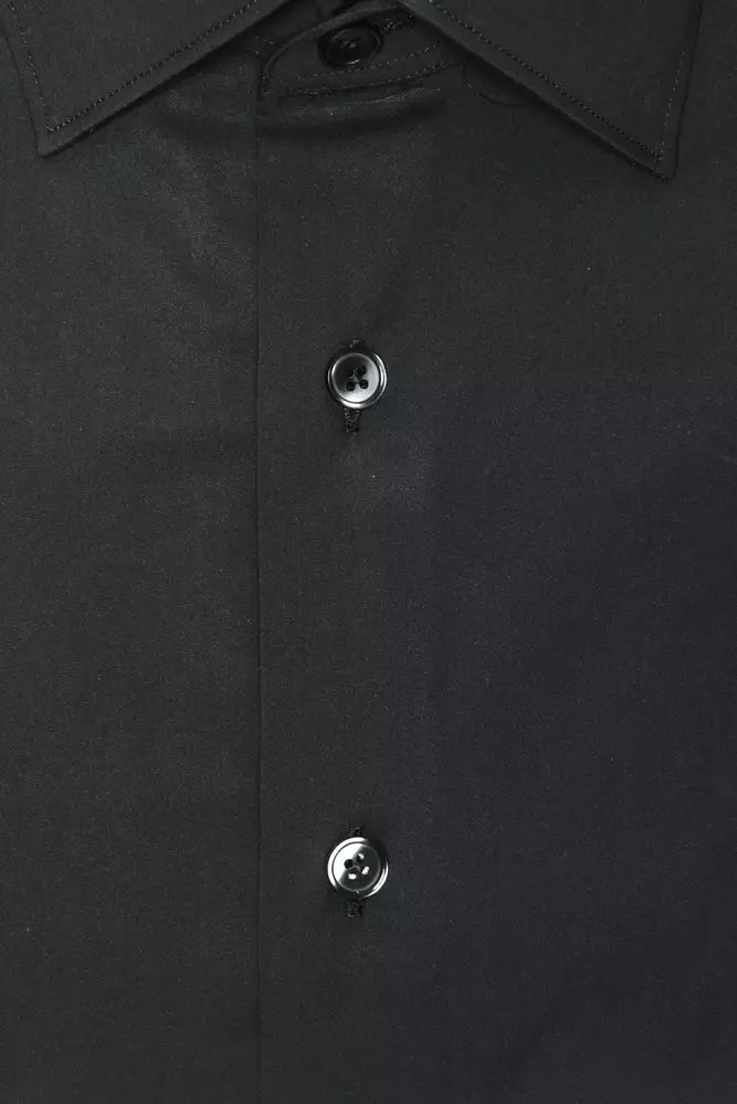 Gray Cotton Men Shirt - ventzia