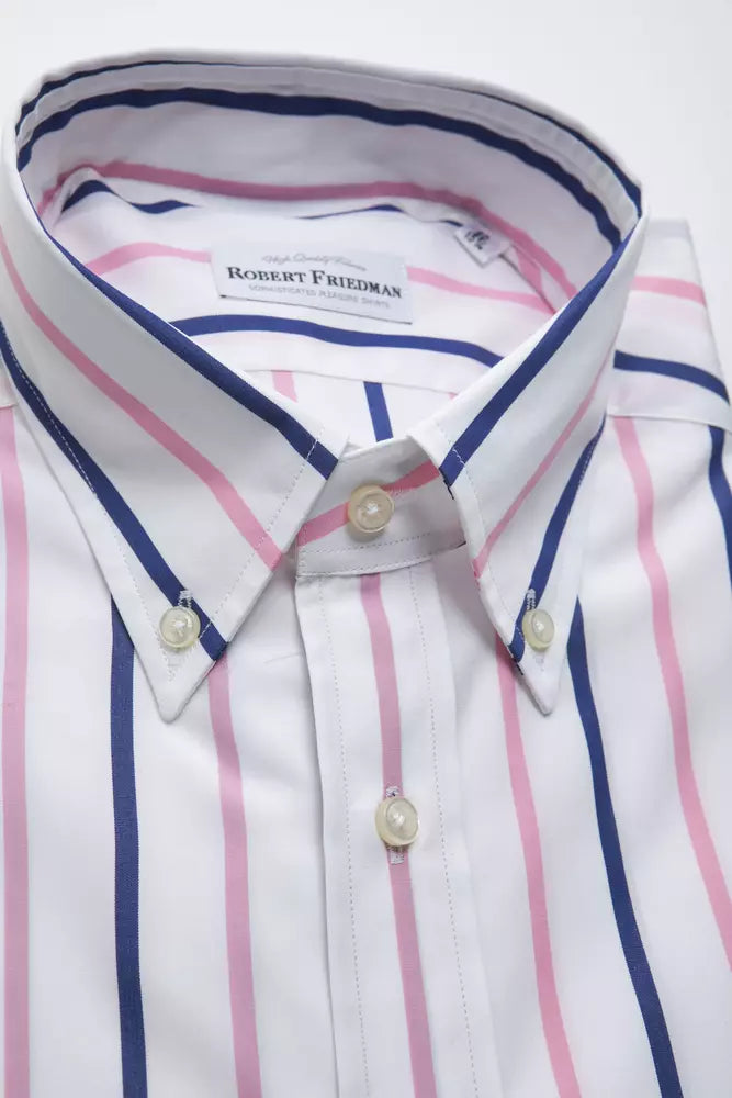 White Cotton Men Shirt - ventzia