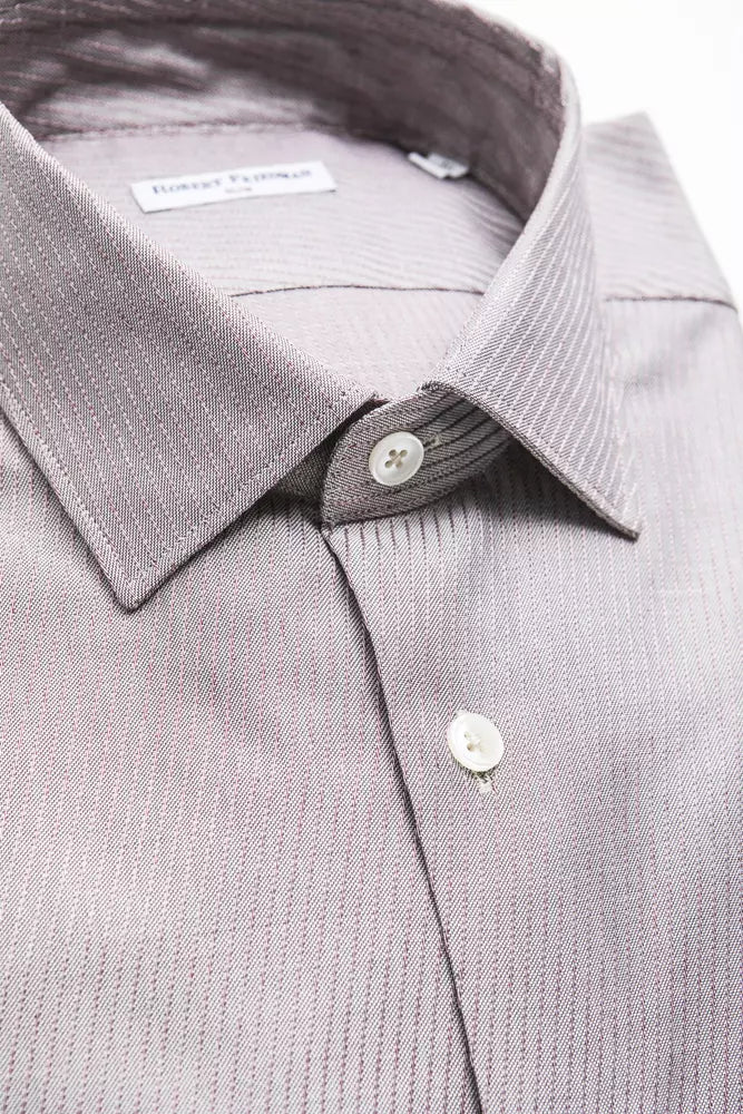 Beige Cotton Men Shirt - ventzia