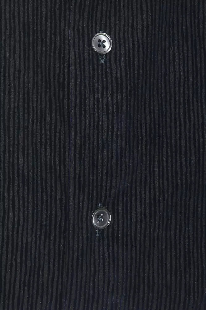 Black Cotton Men Shirt - ventzia