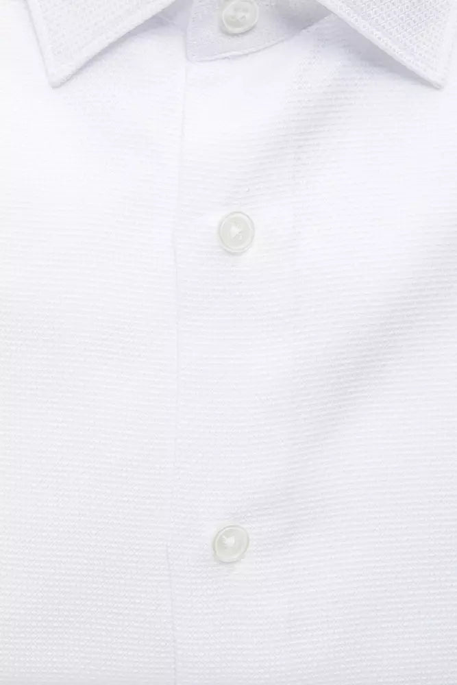 White Cotton Men's Shirt - ventzia