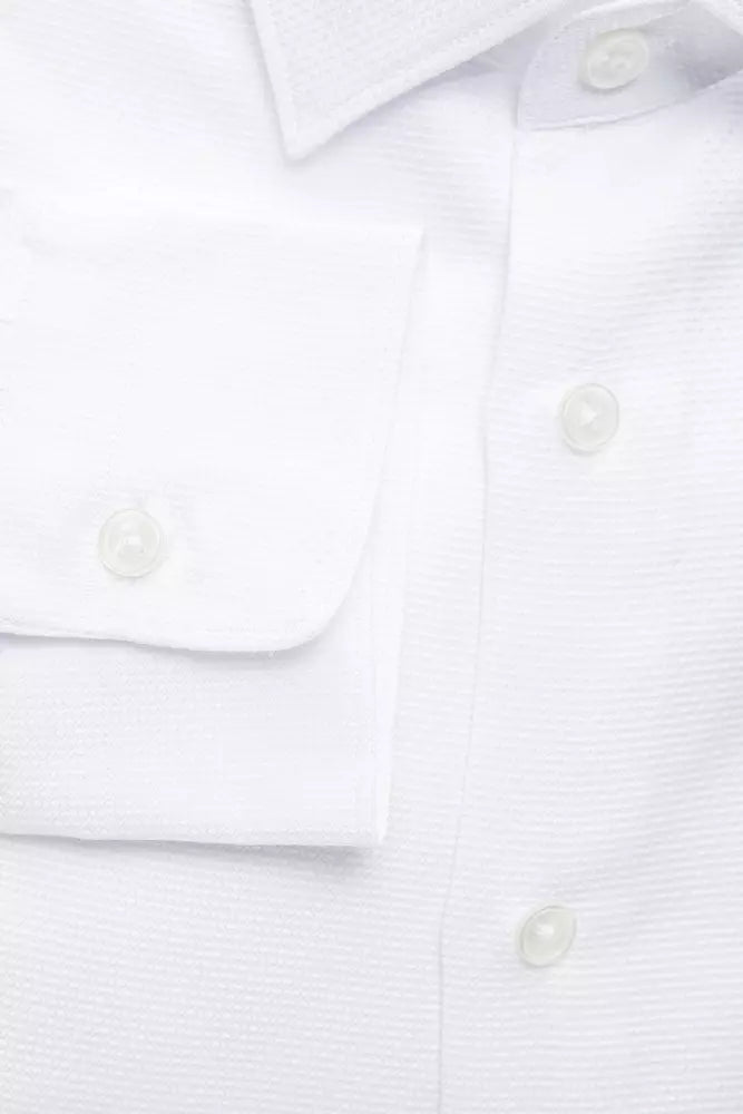 White Cotton Men's Shirt - ventzia
