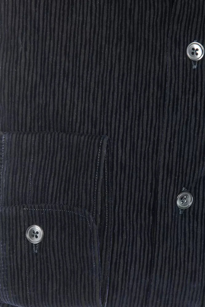 Black Cotton Men Shirt - ventzia