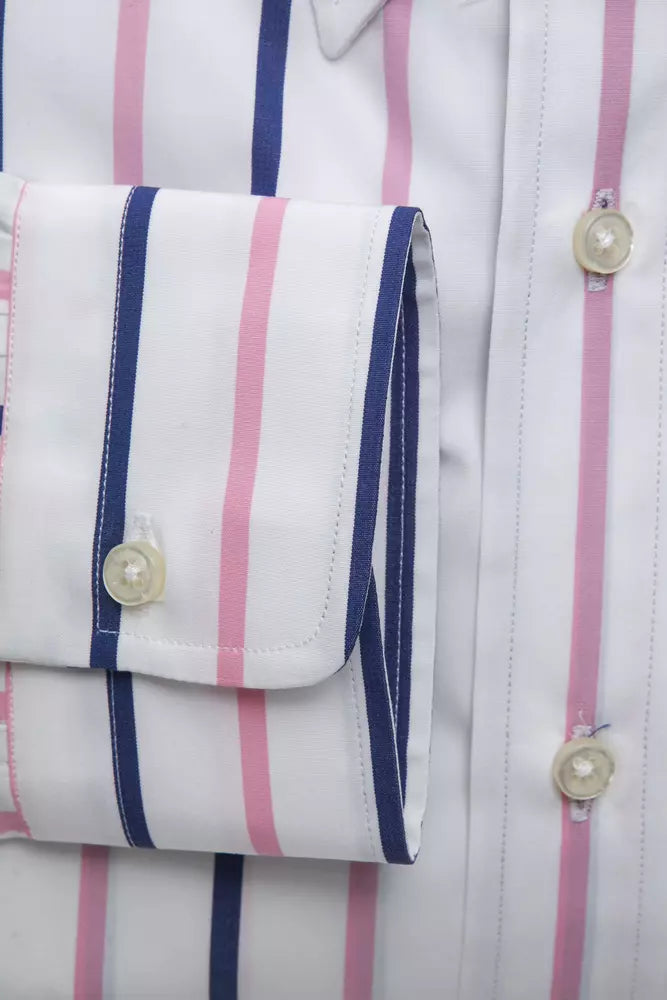 White Cotton Men Shirt - ventzia