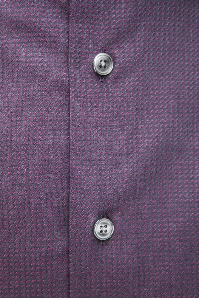 Burgundy Cotton Men Shirt - ventzia