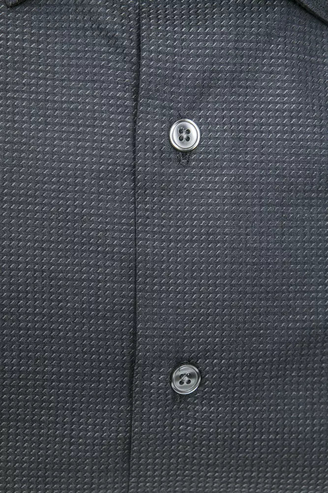 Black Cotton Men Shirt - ventzia