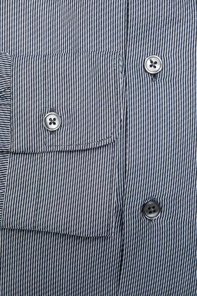 Blue Cotton Men Shirt - ventzia