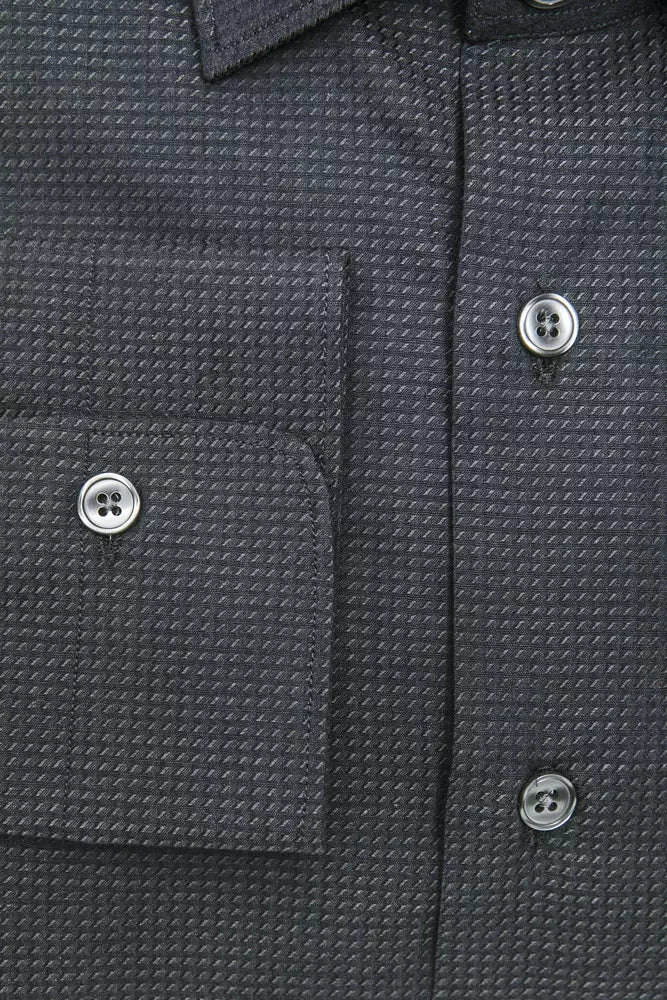 Black Cotton Men Shirt - ventzia