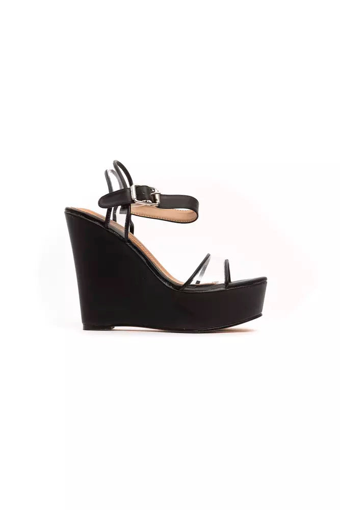 Black Polyethylene Women Sandal - ventzia
