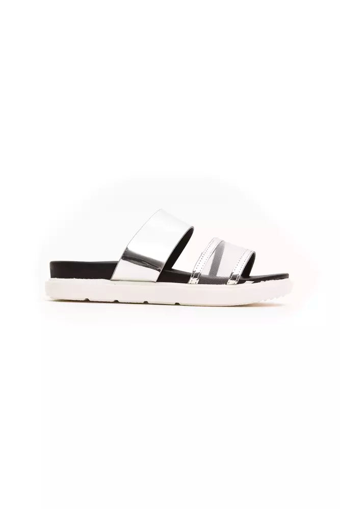 Silver Polyethylene Women Sandal - ventzia