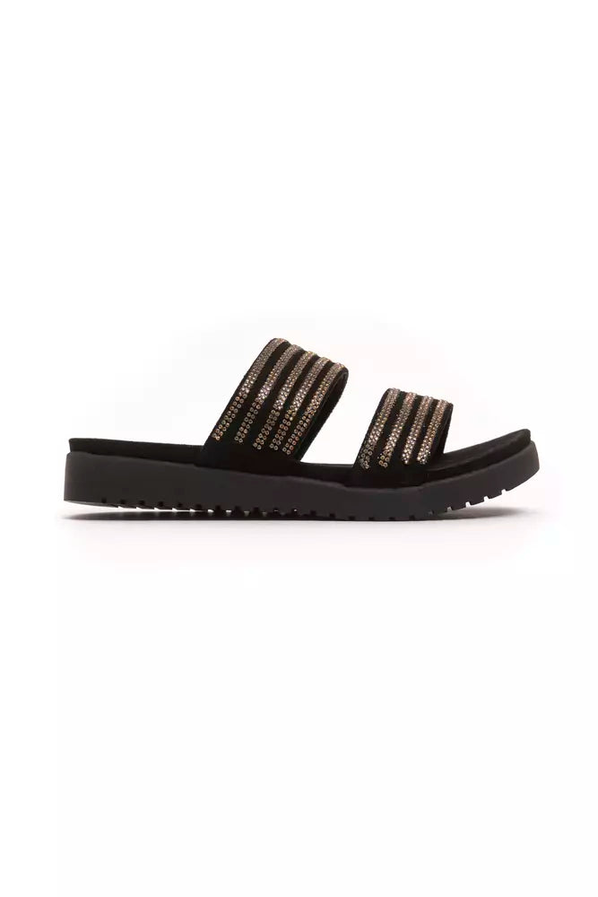 Gold Textile Women Sandal - ventzia