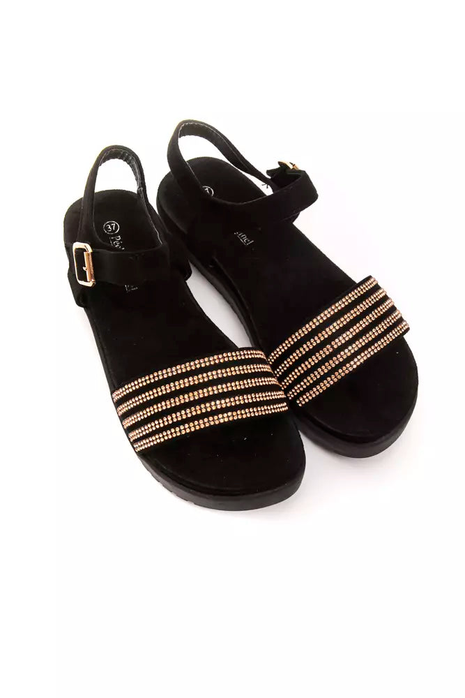 Gold Textile Women Sandal - ventzia