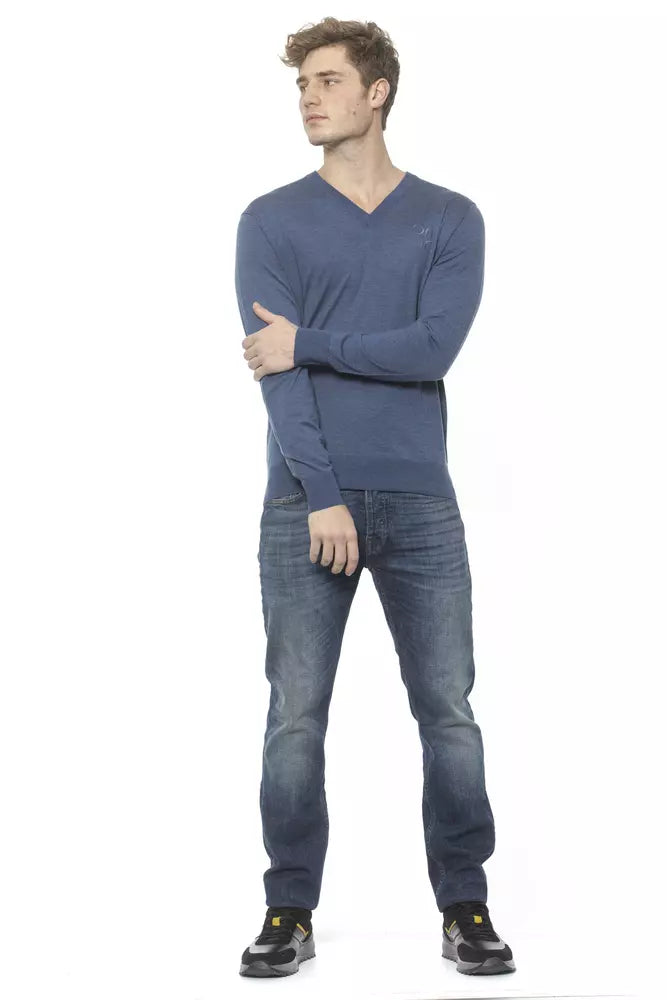 Elegant Cashmere V-Neck Men's Sweater - ventzia
