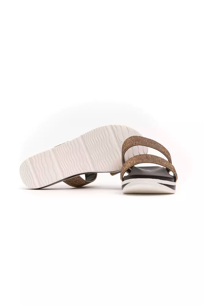 Beige Textile Women Sandal - ventzia