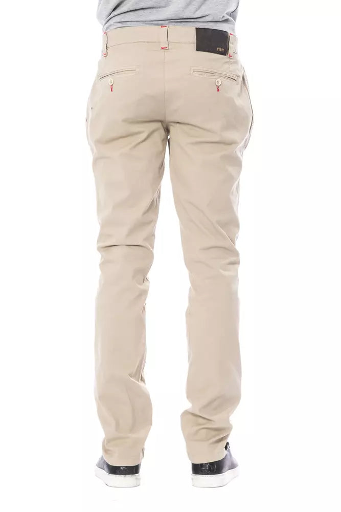 Beige Cotton Men Chino Pant - ventzia
