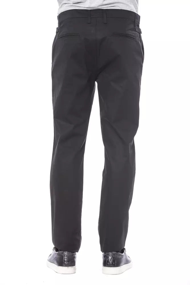 Black Cotton Men Pant - ventzia