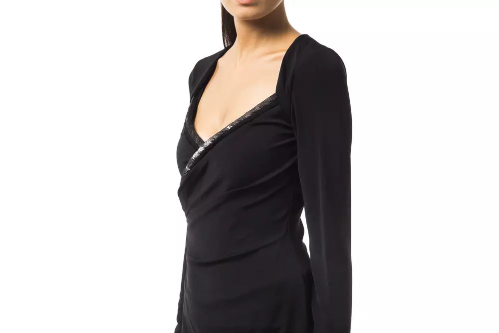 Black Viscose Women Top - ventzia