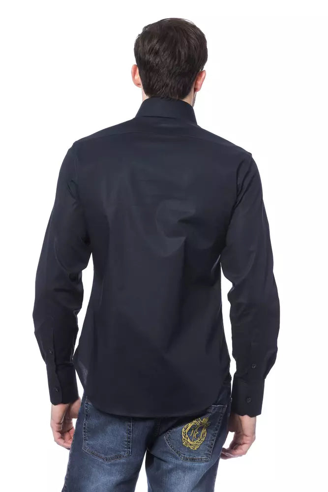 Blue Cotton Men Shirt - ventzia