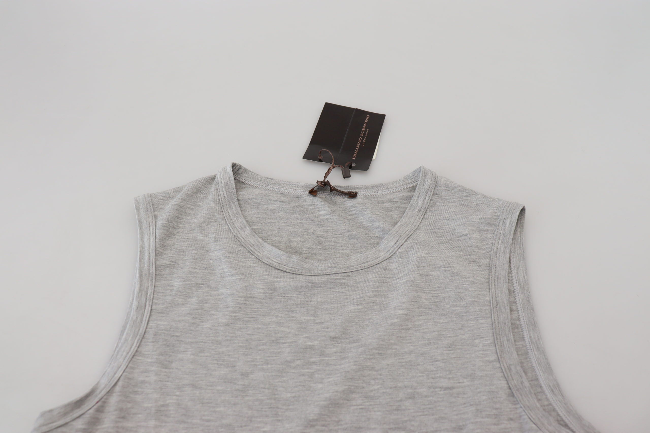 Grey Sleeveless Men Pullover T-shirt - ventzia