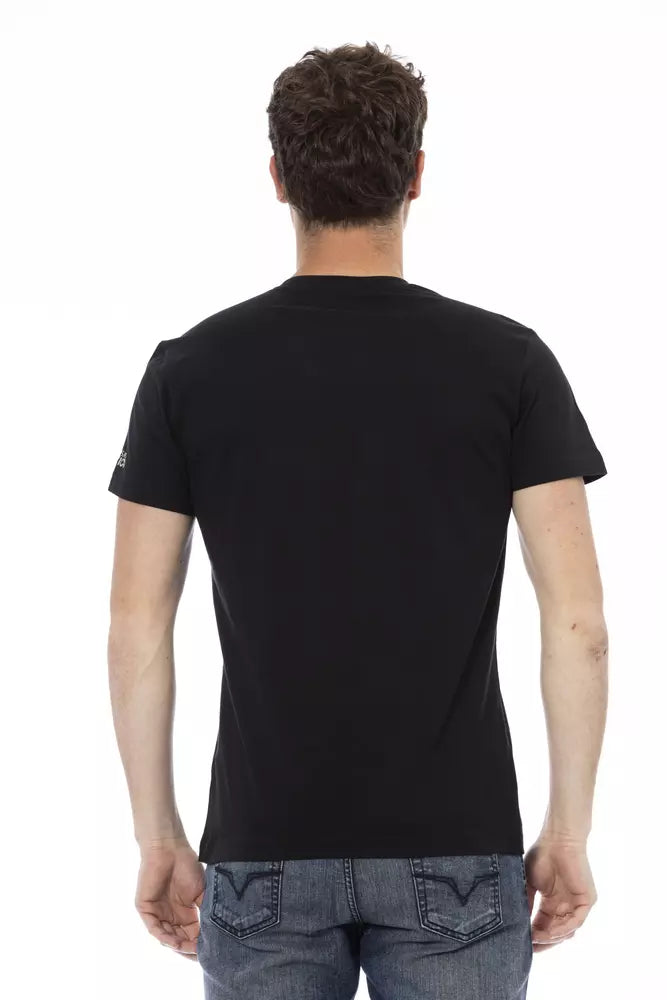 Black Cotton Men T-Shirt - ventzia