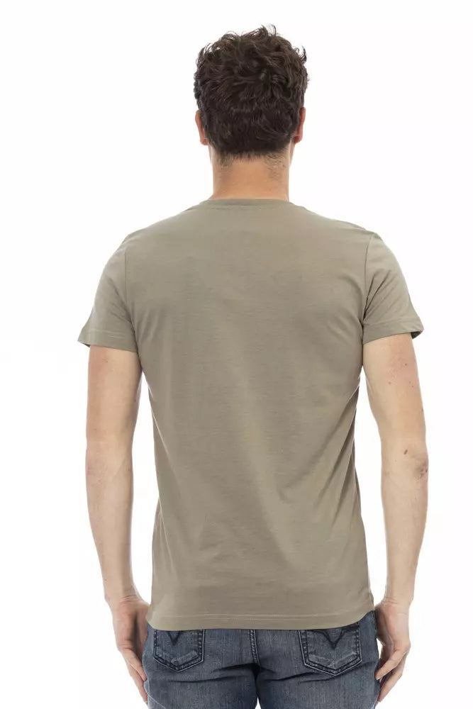 Brown Cotton Men T-Shirt - ventzia