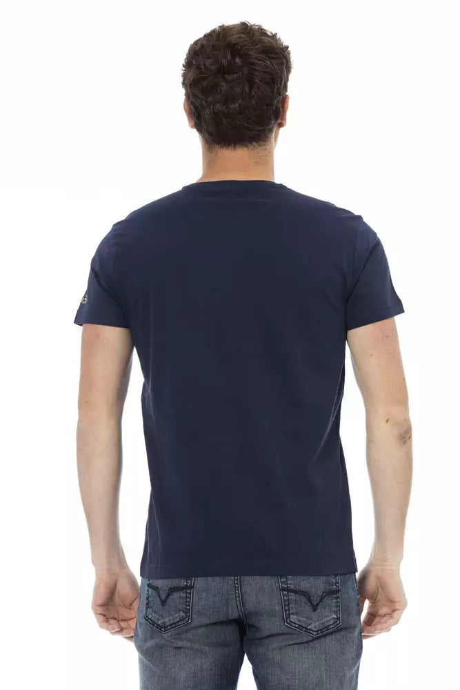 Blue Cotton Men T-Shirt - ventzia