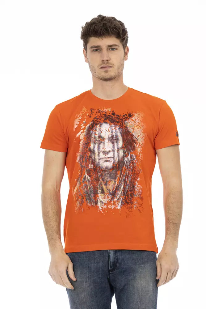 Orange Cotton Men T-Shirt - ventzia