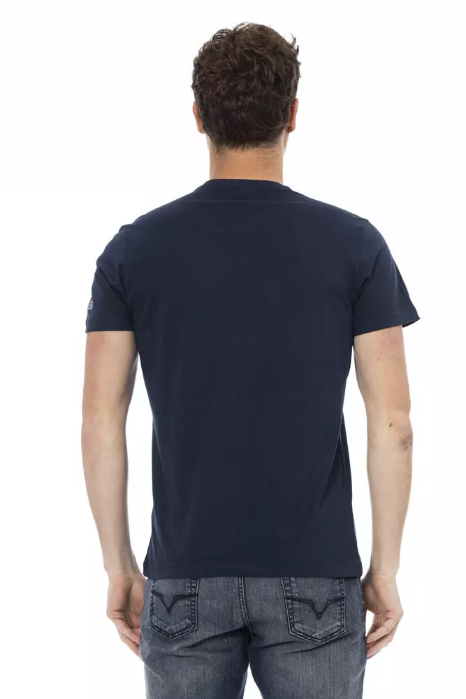 Blue Cotton Men's T-Shirt - ventzia