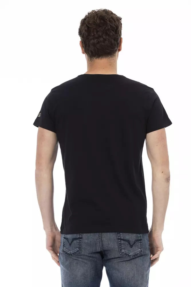 Black Cotton Men T-Shirt - ventzia