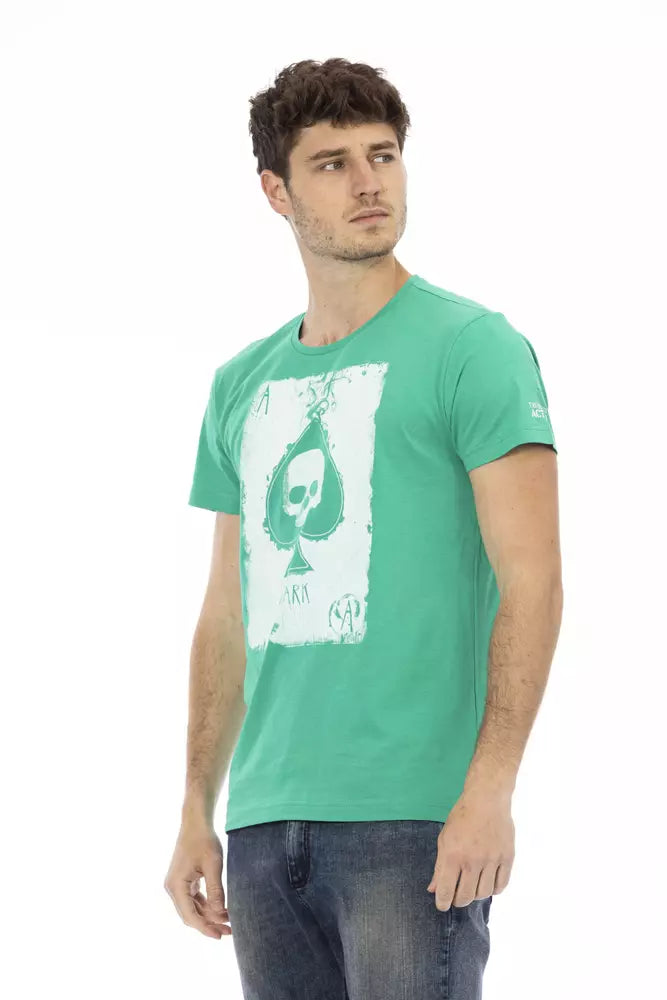 Green Cotton Men T-Shirt - ventzia