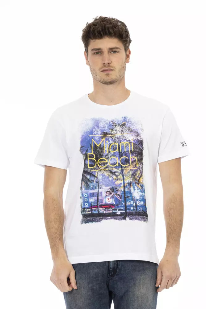 White Cotton Men T-Shirt - ventzia