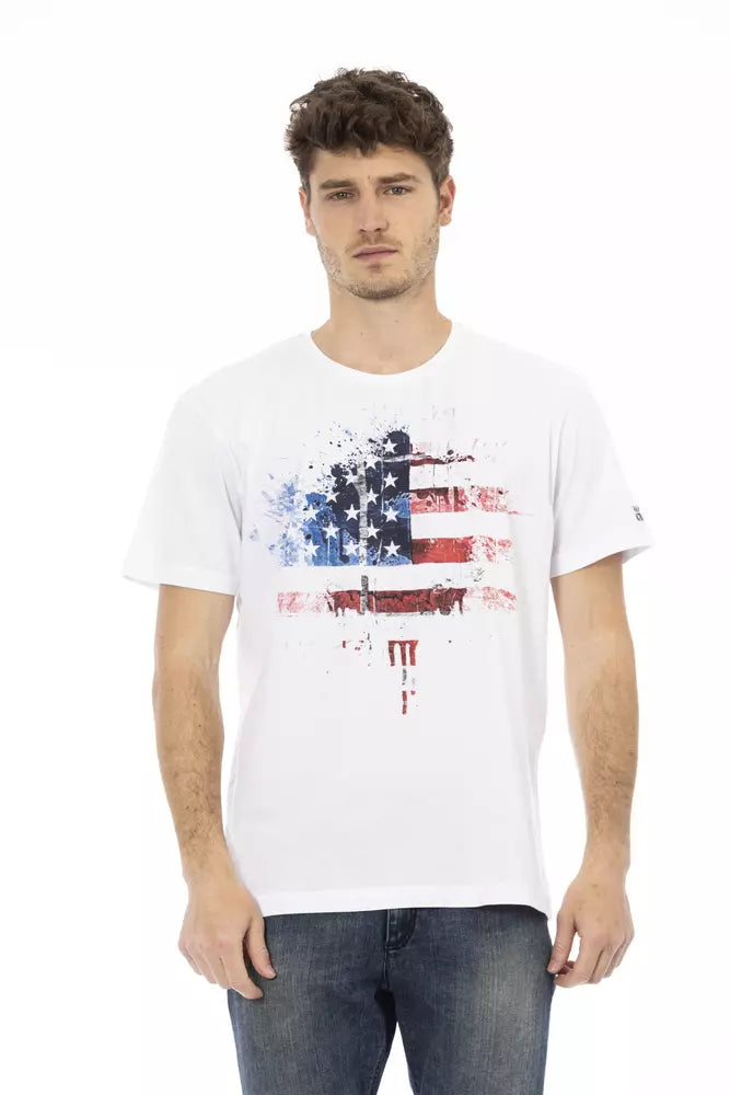 White Cotton Men T-Shirt - ventzia