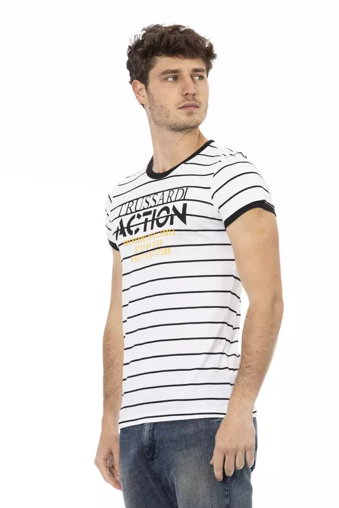 White Cotton Men T-Shirt - ventzia