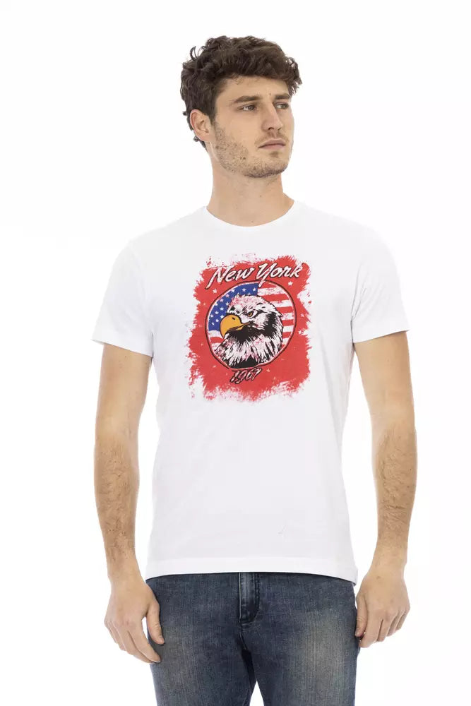 White Cotton Men's T-Shirt - ventzia