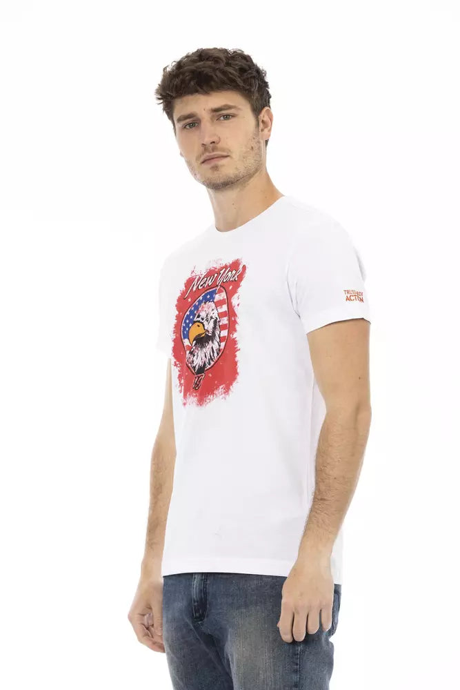 White Cotton Men's T-Shirt - ventzia