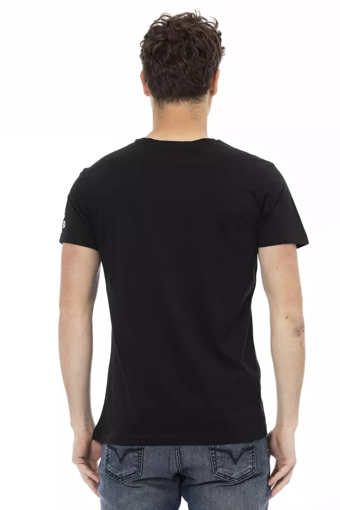 Black Cotton Men T-Shirt - ventzia