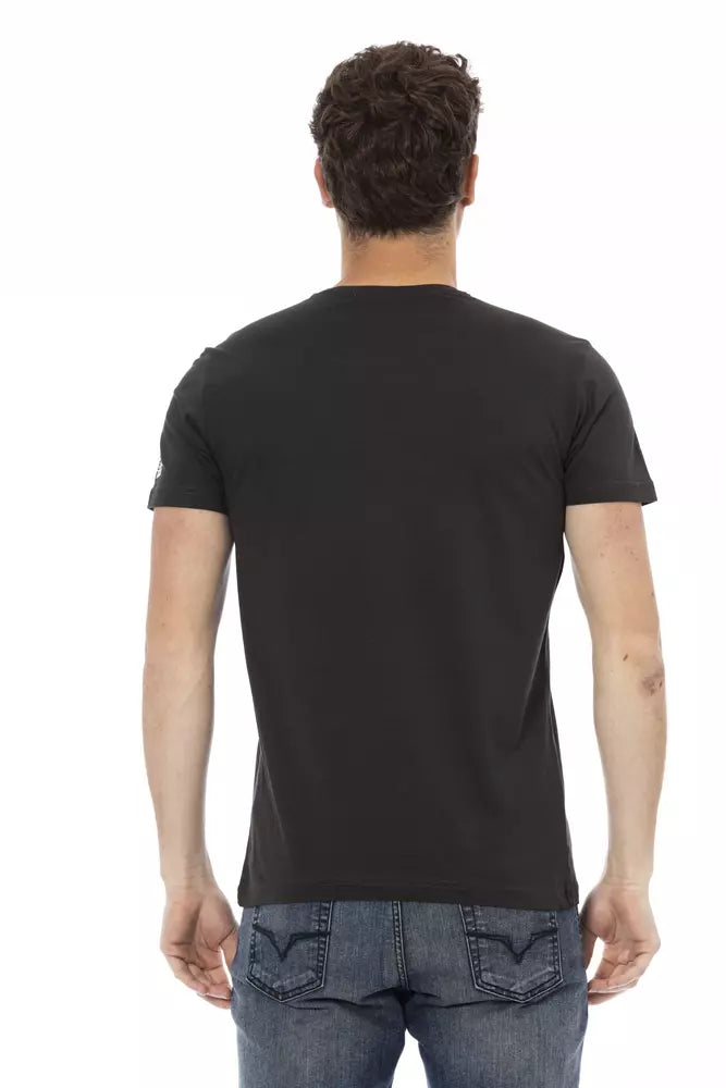 Black Cotton Men T-Shirt - ventzia