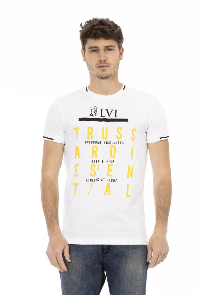 White Cotton Men T-Shirt - ventzia