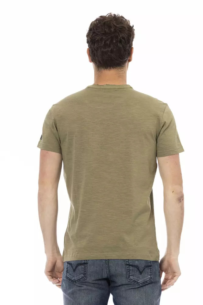Green Cotton Men T-Shirt - ventzia