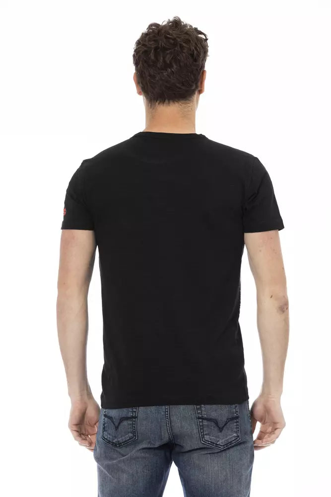 Black Cotton Men T-Shirt - ventzia