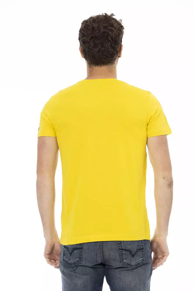 Yellow Cotton Men T-Shirt - ventzia