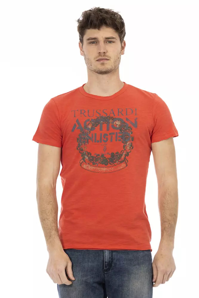 Red Cotton Men T-Shirt - ventzia