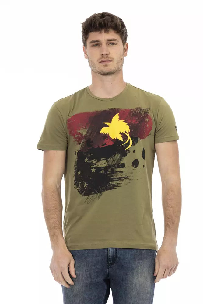 Green Cotton Men T-Shirt - ventzia