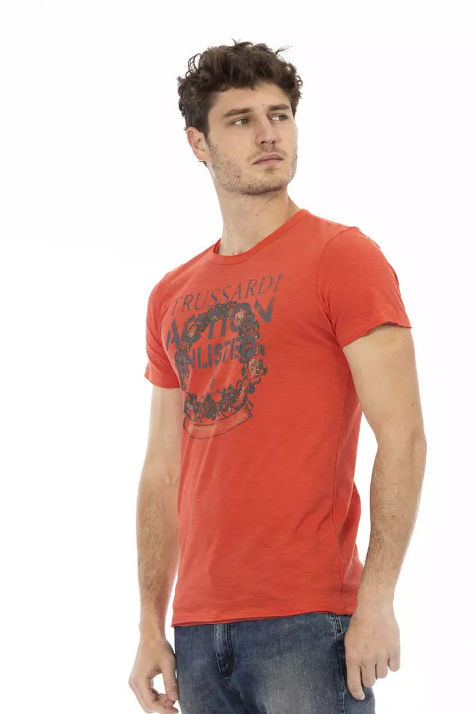 Red Cotton Men T-Shirt - ventzia