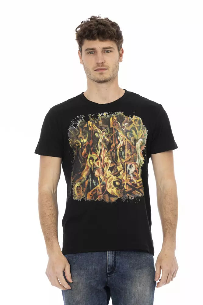Black Cotton Men T-Shirt - ventzia