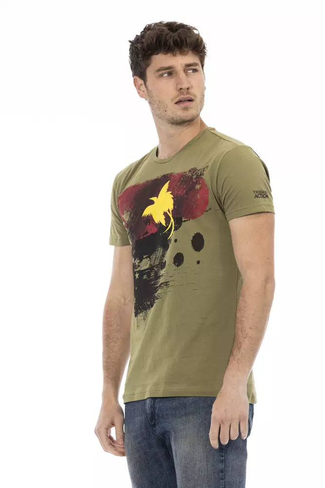 Green Cotton Men T-Shirt - ventzia