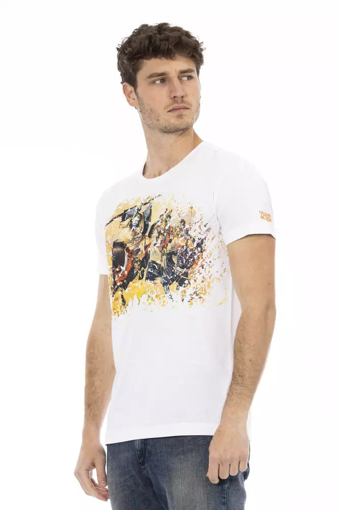 White Cotton Men T-Shirt - ventzia
