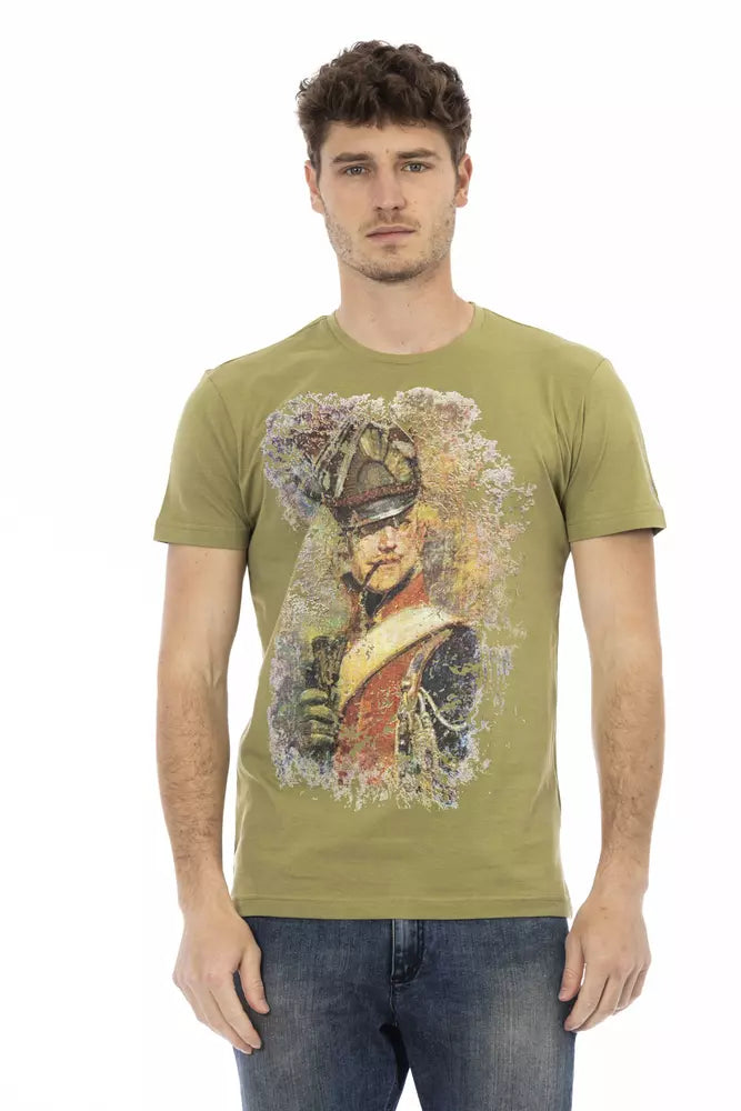 Green Cotton Men T-Shirt - ventzia