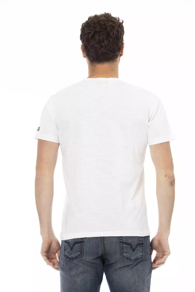 White Cotton Men T-Shirt - ventzia